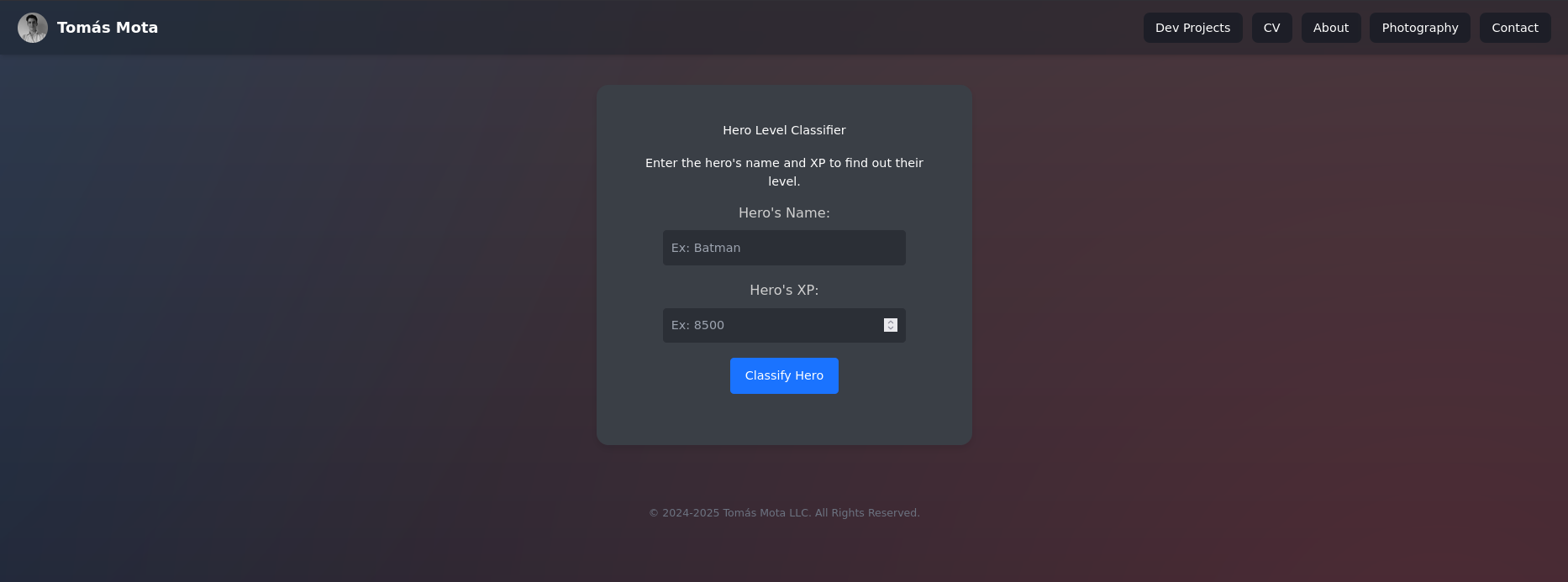 Hero Level Classifier